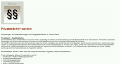 Desktop Screenshot of privatdetektiv-werden.rechtanwalt.net