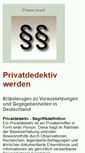 Mobile Screenshot of privatdetektiv-werden.rechtanwalt.net